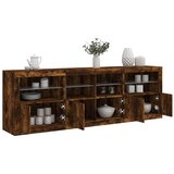  Komoda s LED svjetlima boja dimljenog hrasta 202x37x67 cm | shoptok.hr