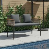  Vanjska klupa Siva i tamno siva 117 x 54 x 74.5 cm poliratan | shoptok.hr