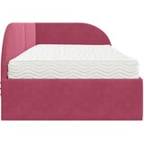  Kutni krevetni okvir s madracem 2 pcs Crvena Baršun | shoptok.hr