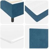 Box Spring Krevet s madracem i klupom tamno plave boje 80x200 cm baršun | shoptok.hr
