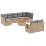  10-dijelni set vrtnih sofa s jastucima bež od poliratana | shoptok.hr