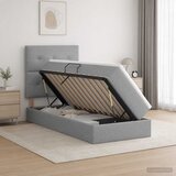  Krevet s madracem i skladištem Svjetlosiva 100 x 200 cm tkanina | shoptok.hr