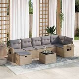 vidaXL 8-dijelni set vrtnih sofa od poliratana s jastucima bež | shoptok.hr