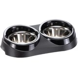 Ferplast posoda za pse Duo feed, sivo-rjava | Shoptok.si