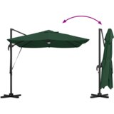 vidaXL Zeleni suncobran s cantileverom Zeleni Poliester, Metal Velik | shoptok.hr