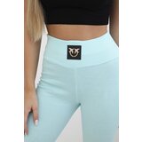 Kesi Ribbed leggings light mint with high waist | shoptok.hr