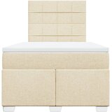  Krevet box spring s madracem krem 120 x 190 cm od tkanine Slike