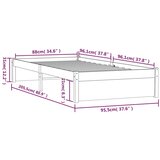  Okvir za krevet od masivnog drva smeđa boja meda 90 x 200 cm | Eponuda.com