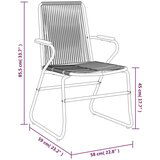  Vrtne stolice 2 kom crne 58 x 59 x 85 5 cm od PVC ratana | shoptok.hr