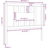  Uzglavlje sivo 106 x 4 x 100 cm od masivne borovine | shoptok.hr