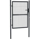 vidaXL mrežasta vrtna vrata pocinkano jeklo 100x175 cm siva | Shoptok.si