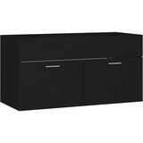  2-dijelni set kupaonskog namještaja od iverice crni | shoptok.hr