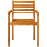 vidaXL Set 3 Rjava Trden akacijev les Miza za 4 osebe Trda | Shoptok.si