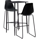vidaXL 3-dijelni barski set plastični crni | shoptok.hr