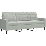  3-dijelni set sofa s jastucima svjetlosivi baršunasti | shoptok.hr