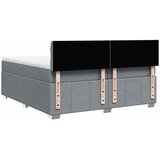  Krevet s oprugama i madracem svjetlosivi 200 x 200cm od tkanine | shoptok.hr