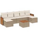  8-dijelni set vrtnih sofa od poliratana s jastucima bež | shoptok.hr