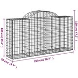  Lučne gabionske košare 8 kom 200x50x100/120cm pocinčano željezo | shoptok.hr