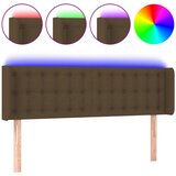 Maison Chic LED Posteljno vzglavje - Vzglavna omarica - Nočna omarica temno rjavo 147x16x78/88 cm blago, (21710381) | Shoptok.si