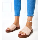  Pink flip-flops with openwork upper Idabel Cene