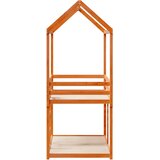  Krevet na kat s krovom voštano smeđi 90x190 cm masivna borovina | shoptok.hr