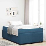  Konstrukcija postelje z vzmetnico Modra 120 x 200 cm blago, (5000127372) | Shoptok.si
