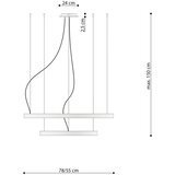 Thoro Črna aluminijasta LED viseča svetilka ø 78 cm RIO – | Shoptok.si