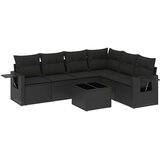 vidaXL 7-dijelni set vrtnih sofa od poliratana s jastucima crni | shoptok.hr