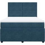  Krevet s oprugama i madracem tamnoplavi 140x190 cm baršunasti | shoptok.hr