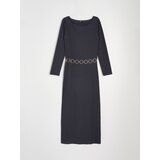 Sinsay Rebrasta maxi haljina s remenom s prstenovima | shoptok.hr