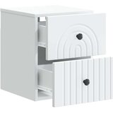  Stenski nočni omarici s predalom 2 pcs Bela 33 x 34,5 x 40 cm, (5000209894) | Shoptok.si