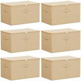  Kutija za spremanje 6 pcs Krem 55 x 35 x 32 cm Netkana tkanina | shoptok.hr