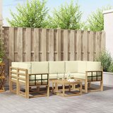  Set vanjskih sofa 7 kom. Bijela i krem | shoptok.hr