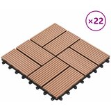  Pločice za decking 22 kom. Smeđa 30 x 30 cm WPC | shoptok.hr