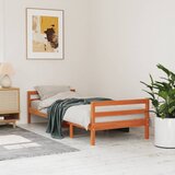 Furnova Posteljni okvir brez vzmetnice voščeno rjav 90x190 cm borovina, (21934810) Cene
