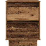  Noćni ormarić s LED svjetlima boja drva 38x34x50 cm | shoptok.hr