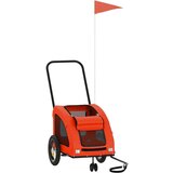 Prikolica za bicikl za ljubimce narančasto-siva tkanina/željezo | shoptok.hr