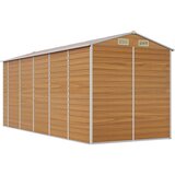 vidaXL Vrtno spremište svjetlosmeđe 191 x 470 x 198 cm pocinčani čelik | shoptok.hr
