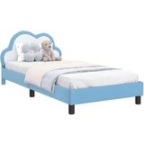  Otroški posteljni okvir z vznožjem Modra 90 x 200 cm PU, (5000104754) | Shoptok.si