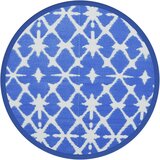 Maison Chic Zunanja Preproga, Rug modra in bela Ø120 cm PP, (22122411) | Shoptok.si