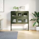  Komoda maslinastozelena 100,5x39x107 cm hladno valjani čelik | shoptok.hr