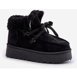 Boto FR1 Women's Lace-Up Snow Boots with Thick Sole Black Loso | Eponuda.ba