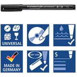  Permanentni marker 0,4 mm recikliran Lumocolor Staedtler 313-9 črn Slike