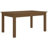 Maison Chic Klubska mizica - kavna mizica - Nizka mizica medeno rjava 80×50×40 cm trdna borovina, (21754546) Cene