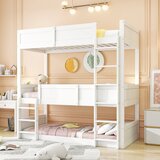 Möbrio Pogradna postelja iz masivnega lesa 3x90x200 cm - z dvema letvama - bela, (22060362) | Shoptok.si