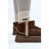 Boto Platform Snow Boots with Dark Green Pattern Udra | Shoptok.si