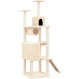  Penjalica za mačke sa stupovima za grebanje krem 168 cm | shoptok.hr