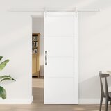 vidaXL drsna vrata s kompletom strojne opreme Bela 73.5x198.5 cm Trdi les Bor, notranja vrata 'ORKDAL'Bela 73.5x198.5x4 cm Trdi les Bor Cene