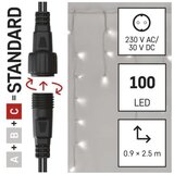 STANDARD LED povezovalna veriga utripajoča – ledene sveče, 2,5 m, zun., hl. bela | Shoptok.si