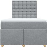 vidaXL Krevet s oprugama i madracem svjetlosivi 120x190 cm od tkanine | shoptok.hr